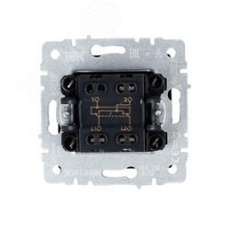 Переключатель IEK BRITE 1кл перекрестный маренго