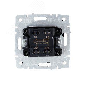 Переключатель IEK BRITE 1кл перекрестный маренго