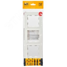 Рамка IEK BRITE 3поста белый