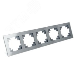 Рамка STEKKER GFR00-7005-03 5-я серебро, серия КАТРИН