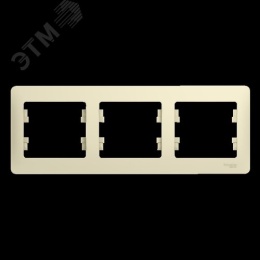Рамка GLOSSA GSL000203 3пост бежевая