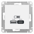 Розетка AtlasDesign ATN000139 USB, белый, механизм