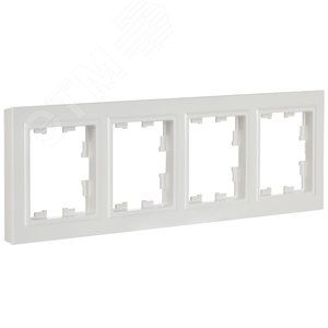 Рамка IEK BRITE 4 поста белый
