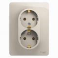 Розетка GLOSSA GSL000926 c/заз. в рамку молочный
