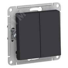 Переключатель AtlasDesign ATN001065 2кл, карбон, механизм
