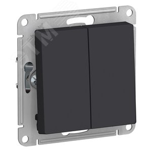 Переключатель AtlasDesign ATN001065 2кл, карбон, механизм