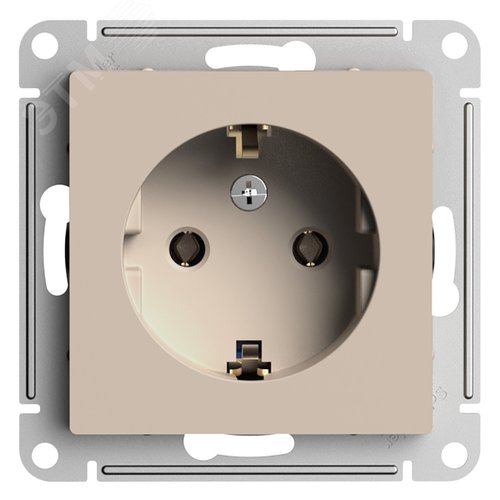 Розетка AtlasDesign ATN001243 c/з песочный, механизм