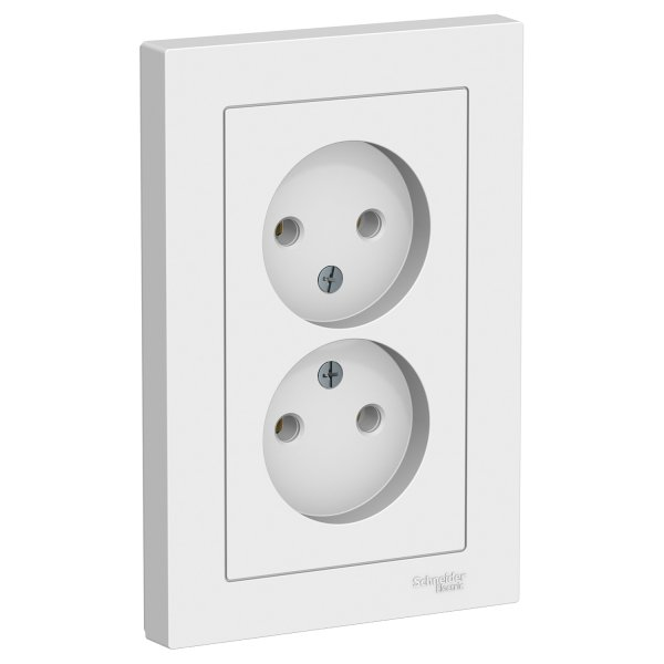 Розетка AtlasDesign ATN000120 2ая б/з механизм, белая