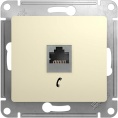 Розетка GLOSSA GSL000281 RJ11 бежевый