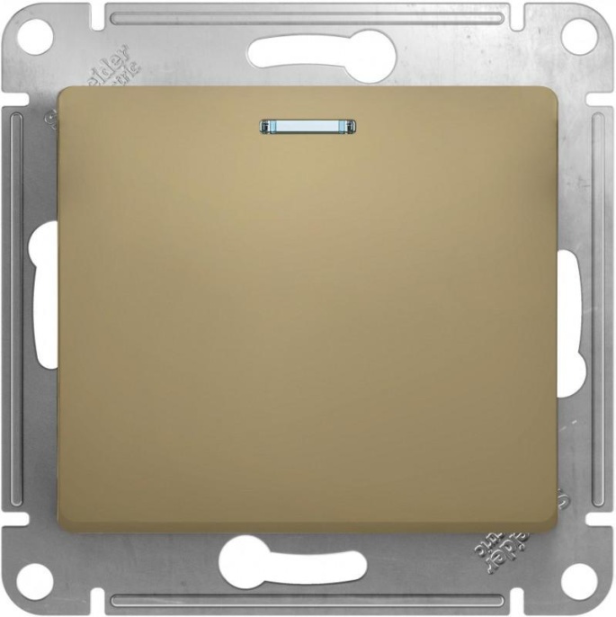 Выключатель GLOSSA GSL000413 1кл с подс., механизм, титан