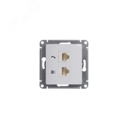 Розетка GLOSSA GSL000185 RJ11*RJ45 в рамку белая