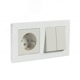 Рамка AtlasDesign ATN343102 2-ая Мрамор крем роял