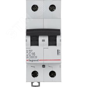 Авт.выкл. Legrand RX3 С16А 2П 6000 419697