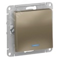 Выключатель AtlasDesign ATN000513 1кл с подв., шампань, механизм