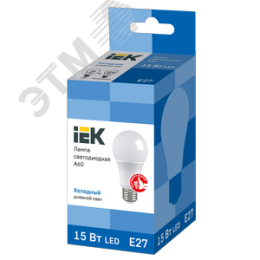 Лампа IEK LED15 A60 15W 4000K E27