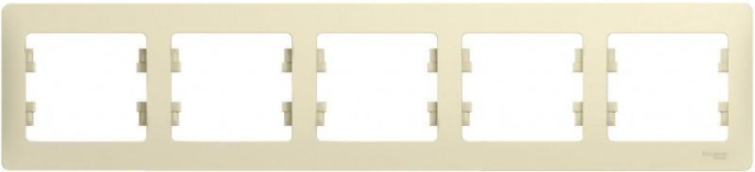 Рамка GLOSSA GSL000205 5поста бежевый