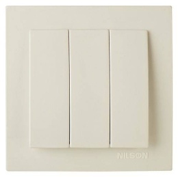 Выключатель NILSON 24121066 СУ 3кл. крем