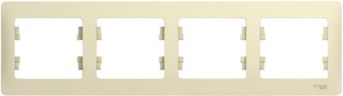 Рамка GLOSSA GSL000204 4пост бежевая