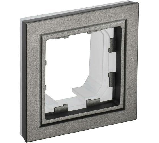 Рамка IEK BRITE 1пост темная бронза