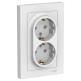 Розетка AtlasDesign ATN000124 2ая c/з механизм, белая
