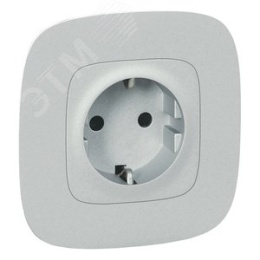 Legrand Valena-A 755207 накл. розетки алюминий