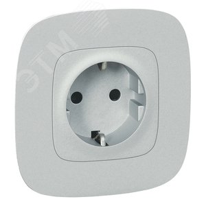 Legrand Valena-A 755207 накл. розетки алюминий