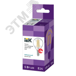 Лампа IEK LED5 5W E14 4000K шар матовый