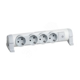 Удлинитель LEGRAND 694629 4*2k+3 без шнура 3500вт (695829)повор.блок
