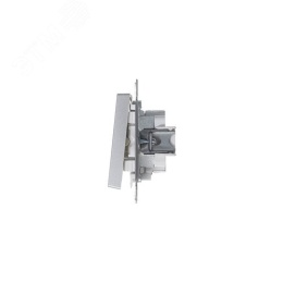 Выключатель AtlasDesign ATN000353 2кл с подсв., алюминий, механизм