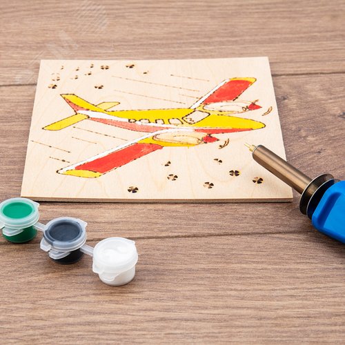 Паяльник-выжигатель REXANT 12-0186 30вт 6 насадок 