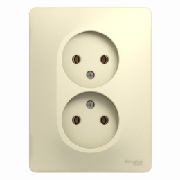 Розетка GLOSSA GSL000220 2-ая б/з бежевый