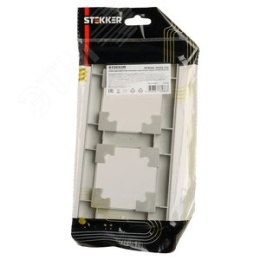 Рамка STEKKER PFR00-7002-03 2-я СЕРЕБРО пластик, серия КАТРИН