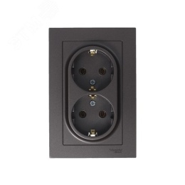 Розетка AtlasDesign ATN000624 2-ая c/з механизм мокко