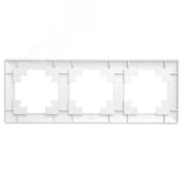 Рамка STEKKER PFR00-7003-01 3-я белая пластик, серия КАТРИН