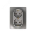 Розетка GLOSSA GSL001224 2-ая с/з платина
