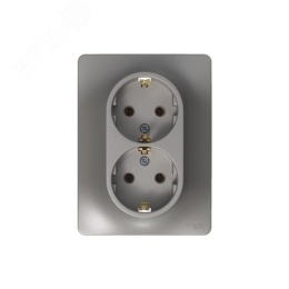 Розетка GLOSSA GSL001224 2-ая с/з платина