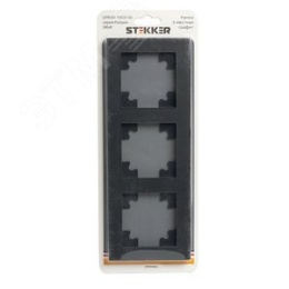 Рамка STEKKER GFR00-7003-06 3-я графит, серия КАТРИН