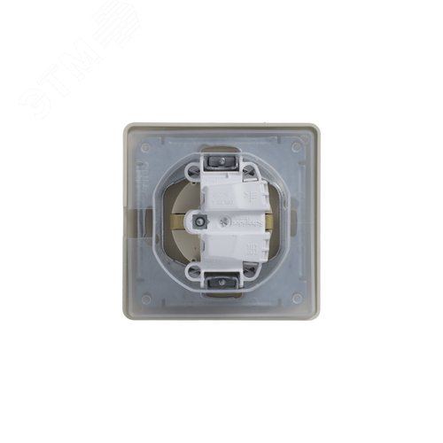 Розетка GLOSSA GSL000248 c/з с крышкой бежевый