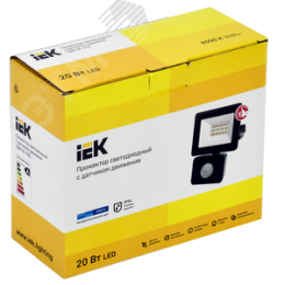 Прожектор IEK СДО-06 20Вт 220-240В 6500k 1600Лм IP54 c датчиком