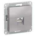 Розетка AtlasDesign ATN000386 RJ45, кат.6А алюминий, механизм