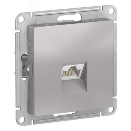 Розетка AtlasDesign ATN000386 RJ45, кат.6А алюминий, механизм