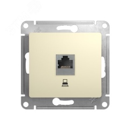 Розетка GLOSSA GSL000281 RJ45 бежевый
