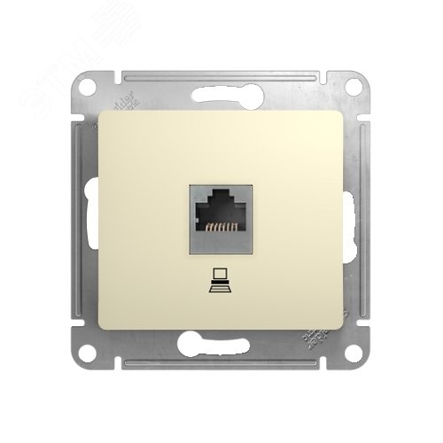 Розетка GLOSSA GSL000281 RJ45 бежевый