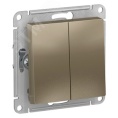 Переключатель AtlasDesign ATN000565 2кл, шампань, механизм