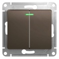 Выключатель GLOSSA GSL000853 2кл с инд., механизм, шоколад