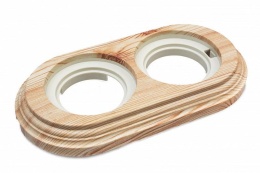 Рамка BIRONI BF1-620-13 2поста для откр. проводки Пластик Карельская сосна (ретро)