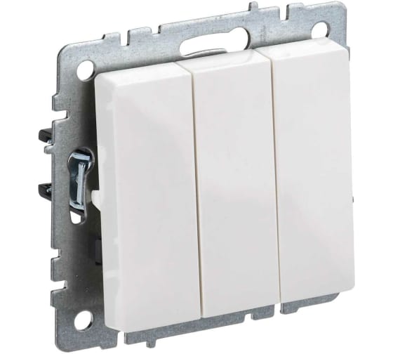Выключатель IEK BRITE 3кл белый