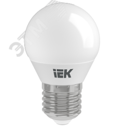 Лампа IEK LED5 5W E27 6500K шар матовый
