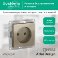 Розетка AtlasDesign ATN000541 б/з шампань
