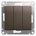 Выключатель GLOSSA GSL000831 3кл, механизм, шоколад